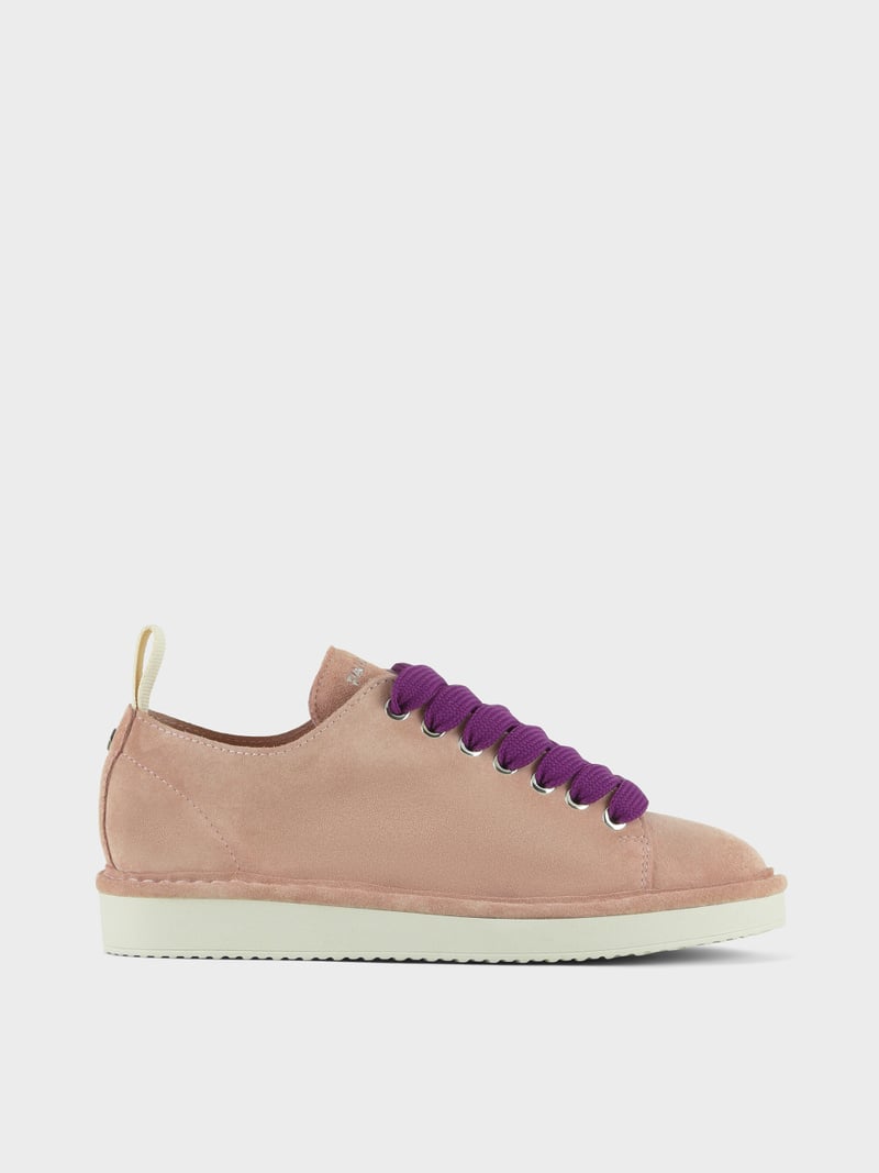 Panchic SCARPA ALLACCIATA P01 DONNA IN SUEDE ROSA CIPRIA-VIOLA PANSE'