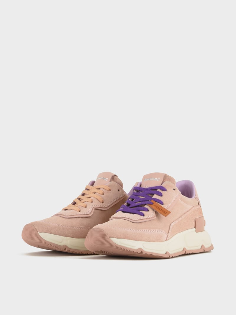 Panchic SNEAKER P06 DONNA IN SUEDE E PELLE ROSA CIPRIA