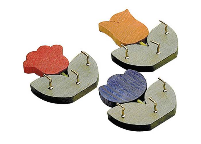 Panetta Casalinghi 180/10 - Attacchini fiori, 3 posti, soggetti e colori assortiti