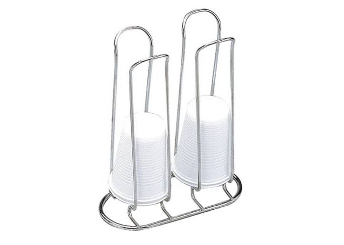 Panetta Casalinghi 258/1 - Contenitore bicchieri doppio cromato