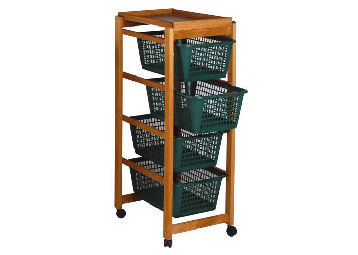 Panetta Casalinghi 297/1 - Carrello portaverdure salvaspazio 4 piani