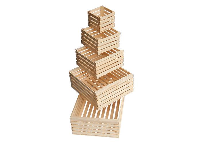 Panetta Casalinghi 50/8 - Cassetta legno con 4 listelli