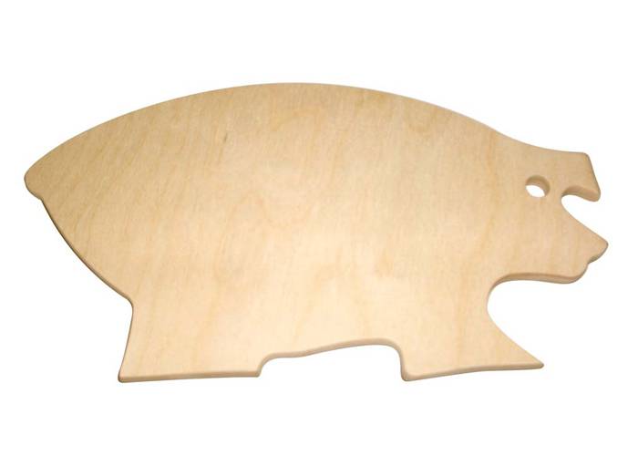 Panetta Casalinghi Tagliere maialino in betulla