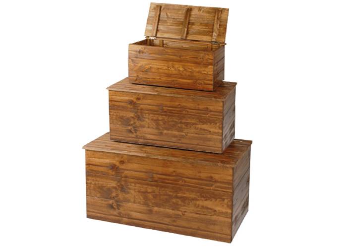 Panetta Casalinghi Tris cassapanche in legno