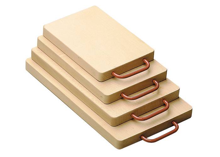 Panetta Casalinghi Tagliere in faggio unipezzo con maniglia colorata