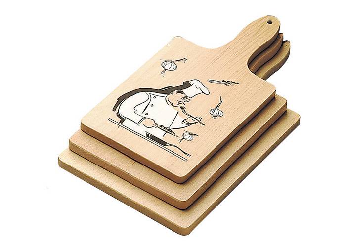 Panetta Casalinghi Tagliere legno decorato unipezzo
