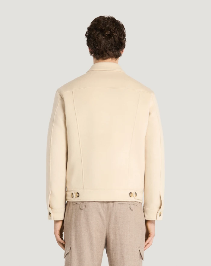 Pantaloni Torino Giacca Trucker In Drap Di Lana E Cachemire