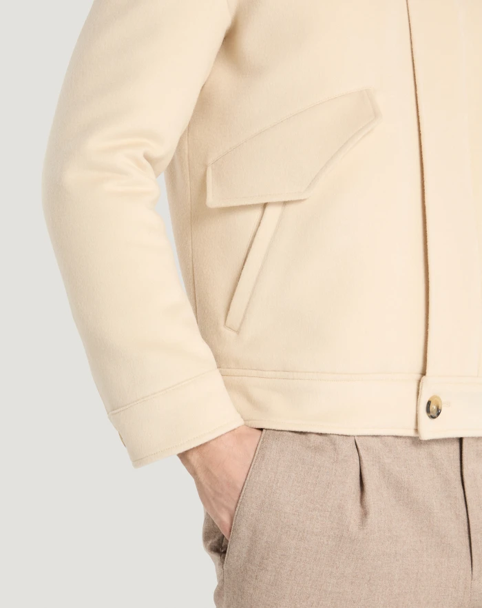 Pantaloni Torino Giacca Trucker In Drap Di Lana E Cachemire