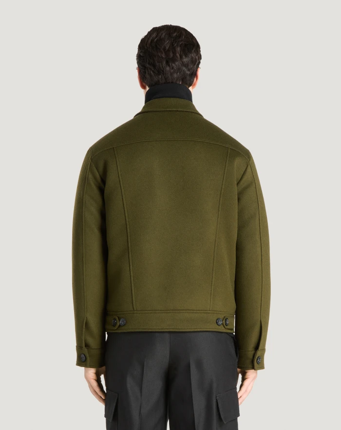 Pantaloni Torino Giacca Trucker In Drap Di Lana E Cachemire