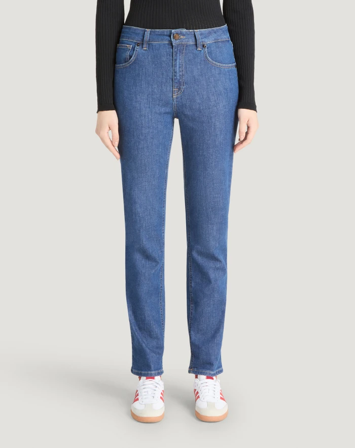 Pantaloni Torino Jeans Alanis in stretch indigo batavia