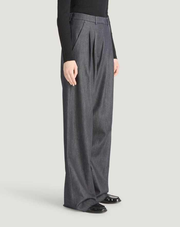 Pantaloni Torino Jeans Frankie In Denim Di Cotone E Seta