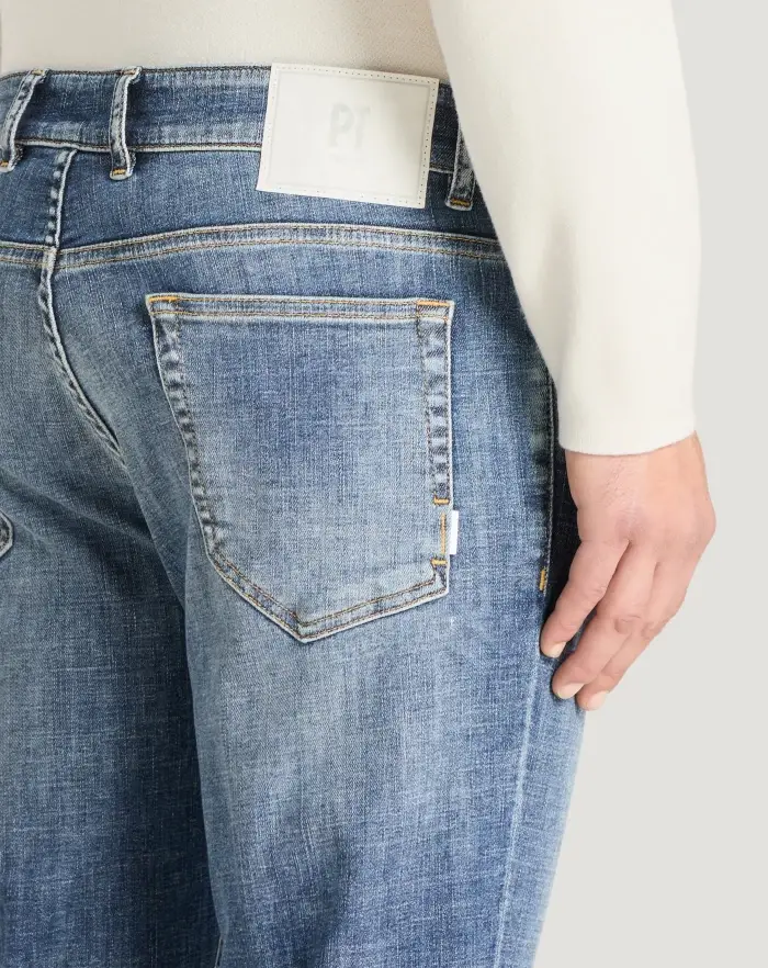 Pantaloni Torino Jeans Reggae In Denim Organico Stretch