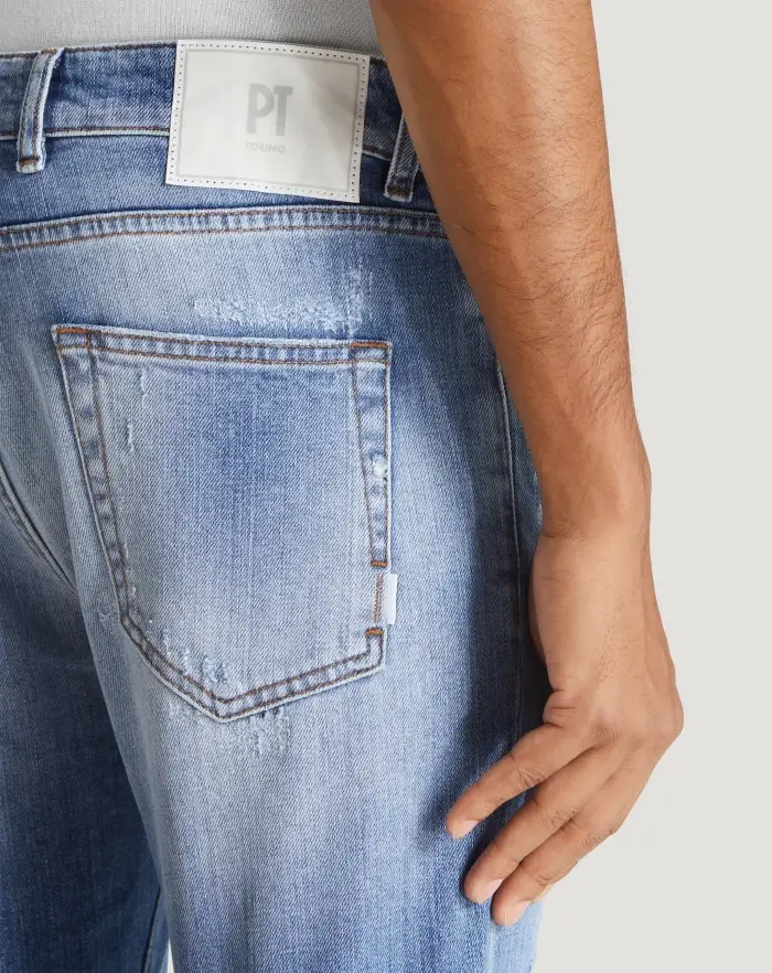 Pantaloni Torino Jeans Rock In Denim Organico Stretch