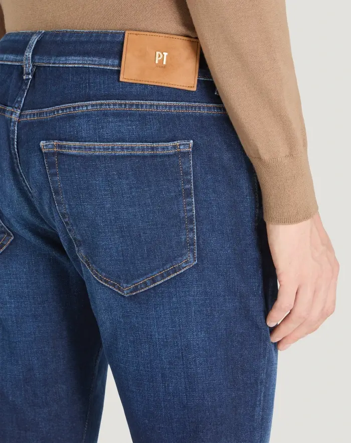 Pantaloni Torino Jeans Swing In Denim Di Cotone Stretch