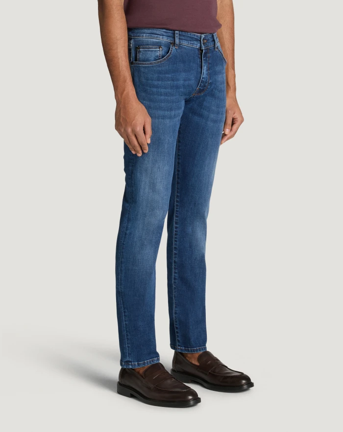 Pantaloni Torino Jeans Swing In Denim Stretch Indigo