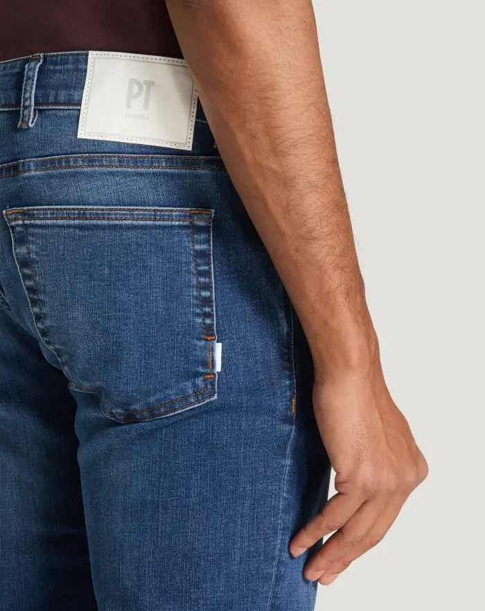 Pantaloni Torino Jeans Swing In Denim Stretch Indigo