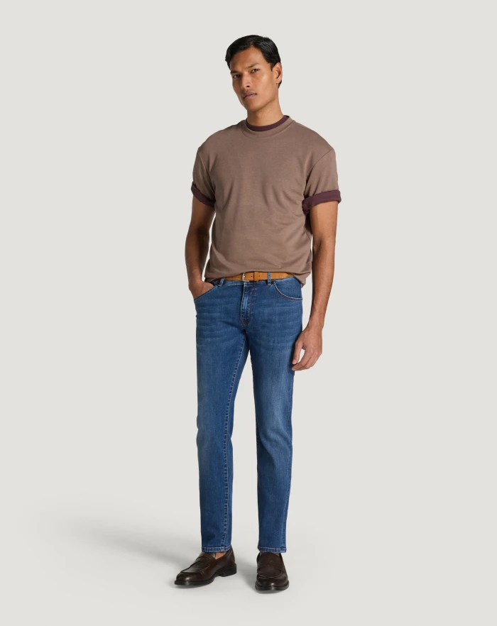 Pantaloni Torino Jeans Swing In Denim Stretch Indigo