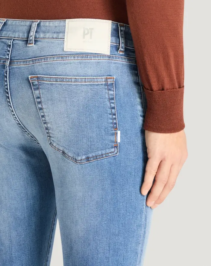 Pantaloni Torino Jeans Swing In Denim Stretch Indigo