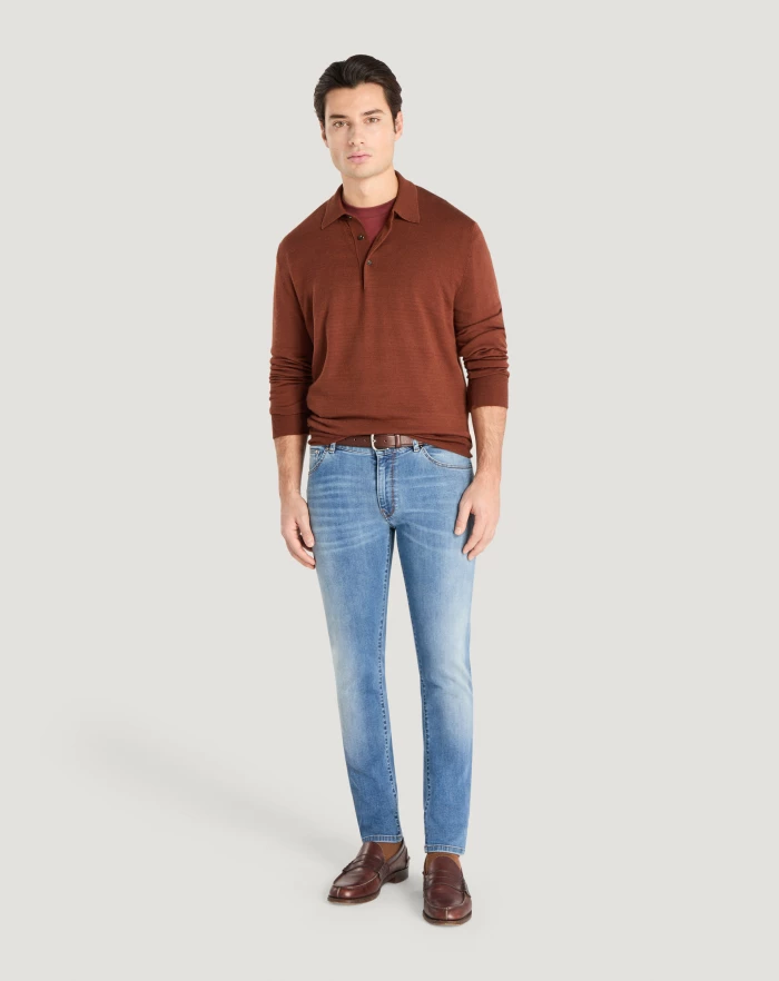 Pantaloni Torino Jeans Swing In Denim Stretch Indigo