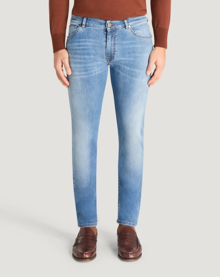 Pantaloni Torino Jeans Swing in denim stretch indigo