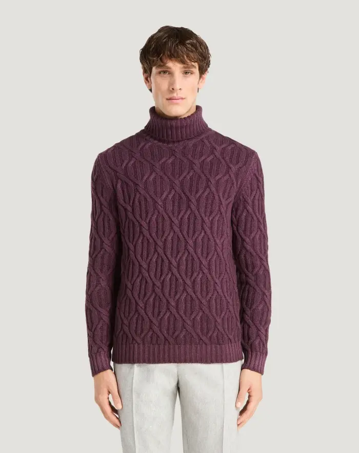 Pantaloni Torino Maglia dolcevita in lana e cachemire