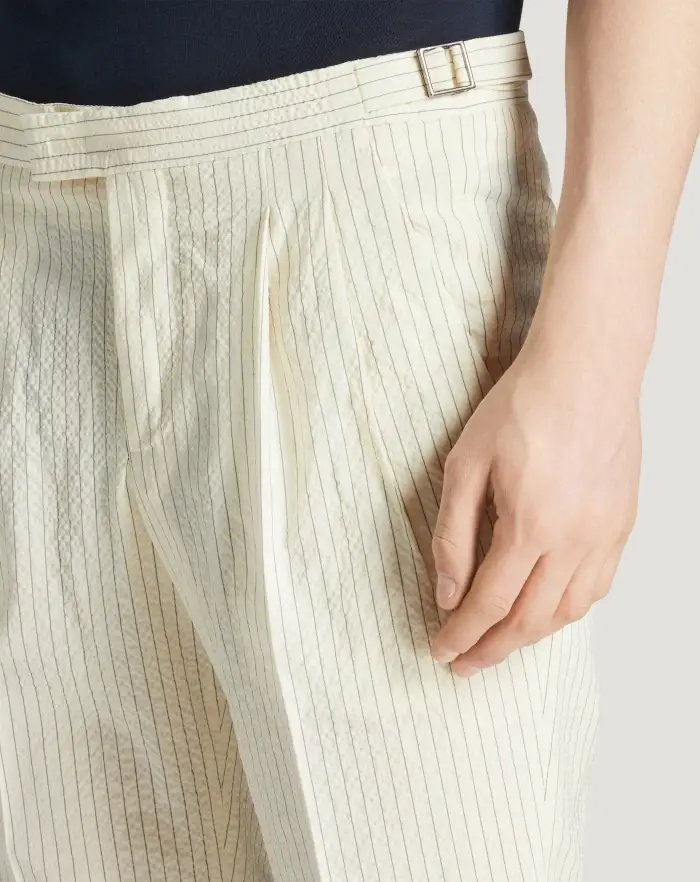 Pantaloni Torino Pantaloni Master In Lana Seersucker