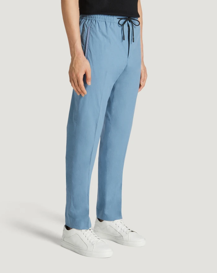 Pantaloni Torino Pantaloni Omega In Popeline Stretch