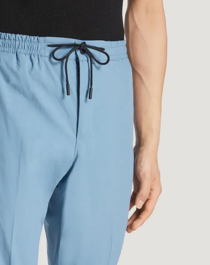 Pantaloni Torino Pantaloni Omega In Popeline Stretch