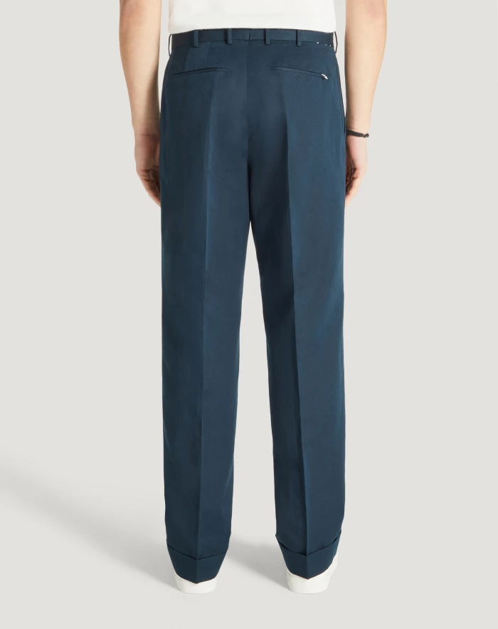 Pantaloni Torino Pantaloni Quindici In Cotone E Lino