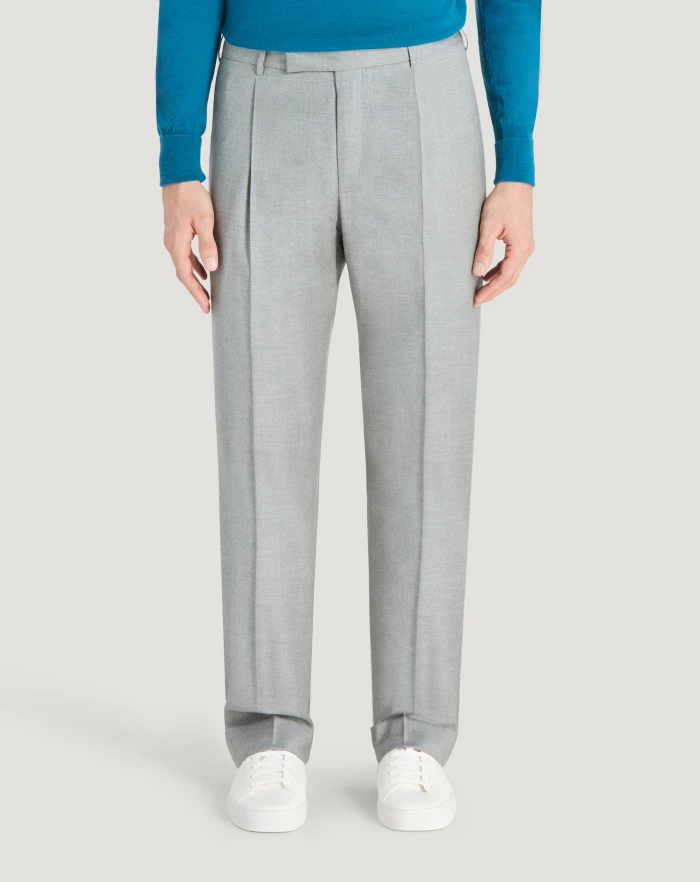 Pantaloni Torino Pantaloni Quindici in twill di lana fluida