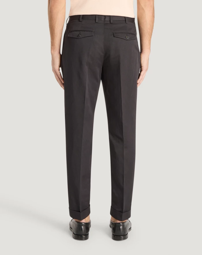 Pantaloni Torino Pantaloni Rebel In Gabardina Di Cotone E Lino