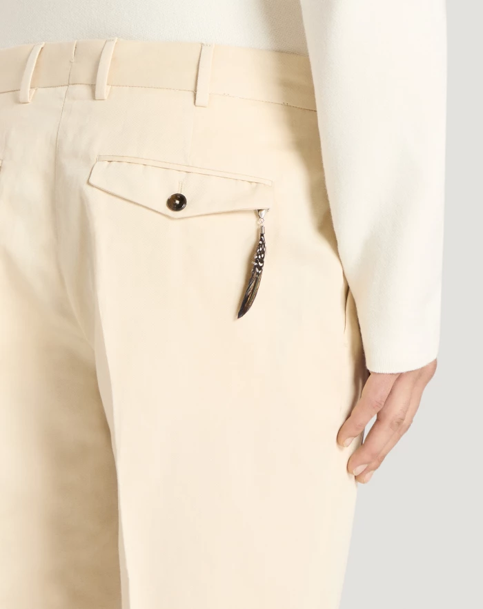 Pantaloni Torino Pantaloni Rebel In Gabardina Di Cotone E Lino