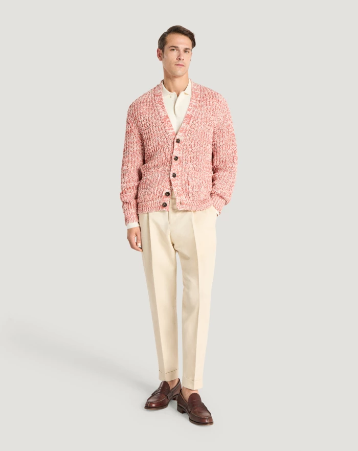 Pantaloni Torino Pantaloni Rebel In Gabardina Di Cotone E Lino