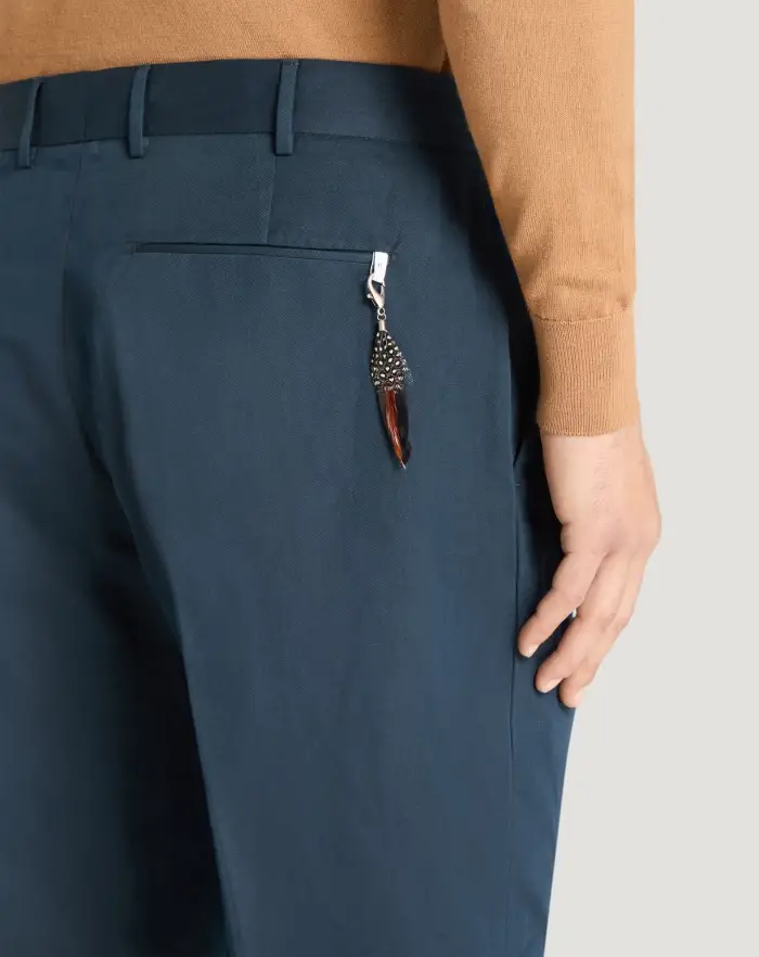 Pantaloni Torino Pantaloni Rebel In Gabardina Di Cotone E Lino