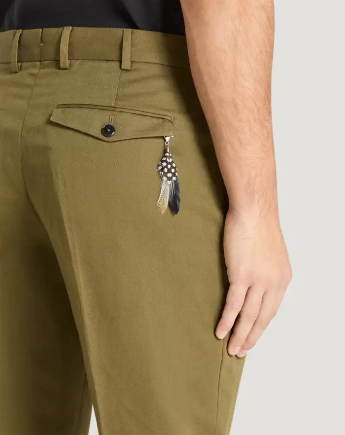 Pantaloni Torino Pantaloni Rebel In Gabardina Di Cotone E Lino