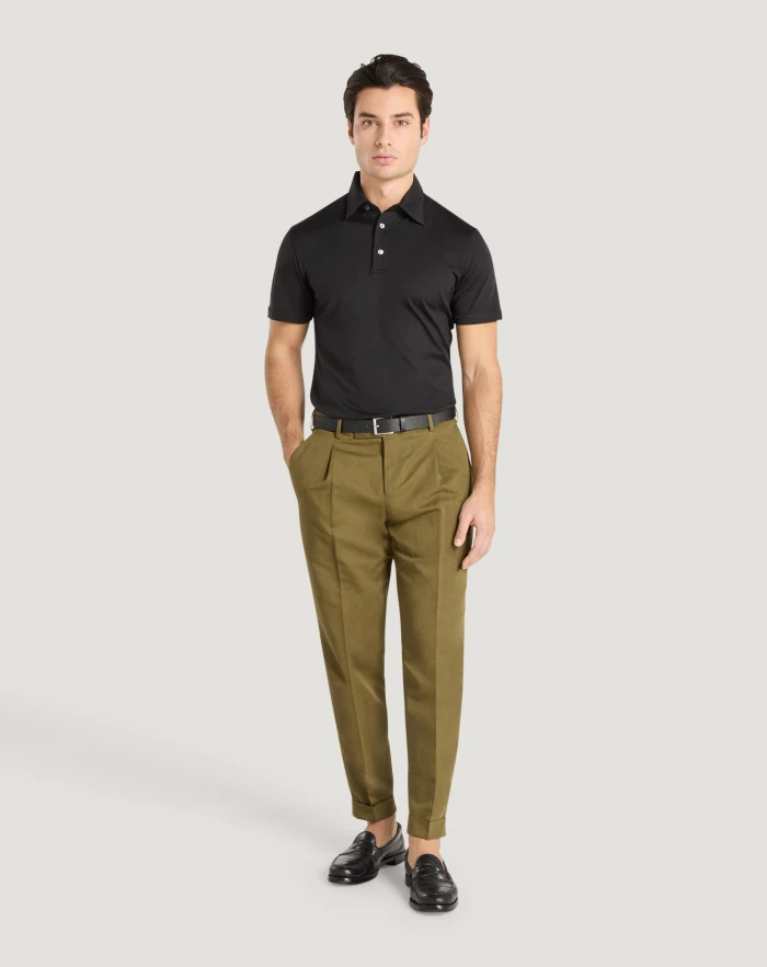 Pantaloni Torino Pantaloni Rebel In Gabardina Di Cotone E Lino