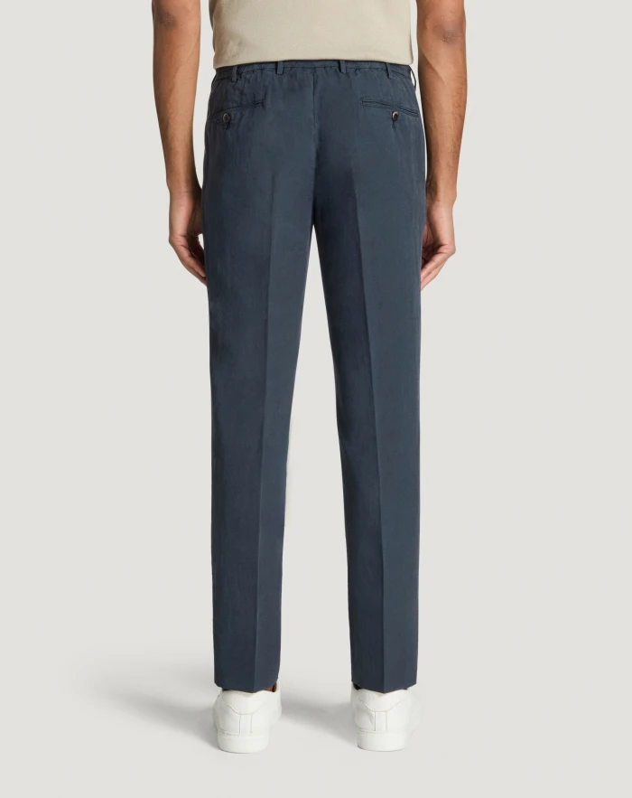 Pantaloni Torino Pantaloni Slim In Cotone E Lino Batavia