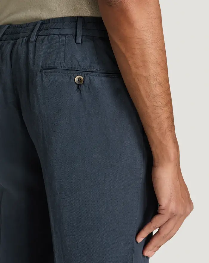 Pantaloni Torino Pantaloni Slim In Cotone E Lino Batavia
