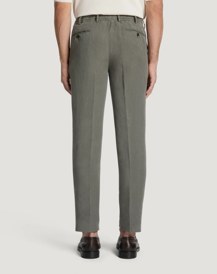 Pantaloni Torino Pantaloni Slim In Cotone E Lino Batavia