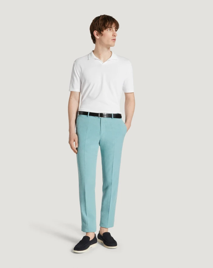 Pantaloni Torino Pantaloni Slim In Cotone E Lino Batavia