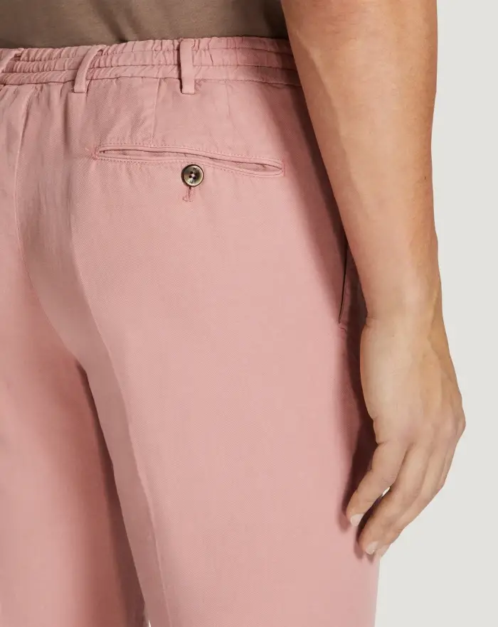 Pantaloni Torino Pantaloni Slim In Cotone E Lino Batavia