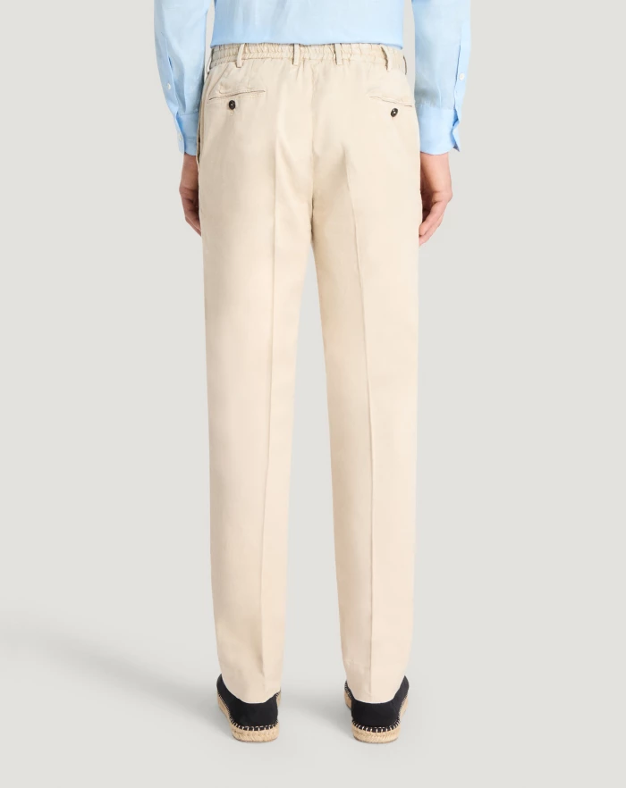 Pantaloni Torino Pantaloni Slim In Lino Stretch Délavé