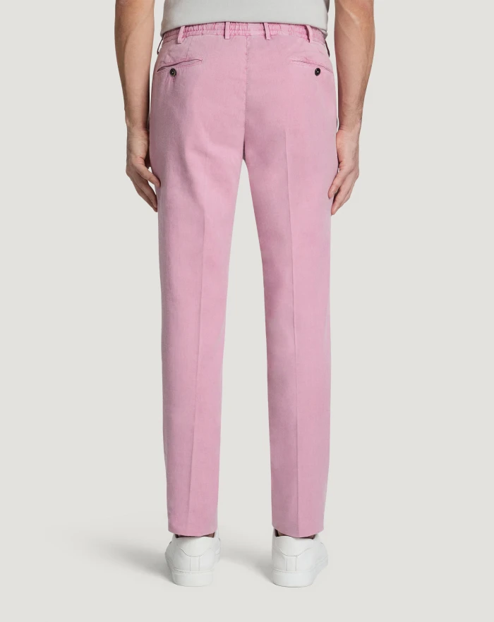 Pantaloni Torino Pantaloni Slim In Lino Stretch Délavé