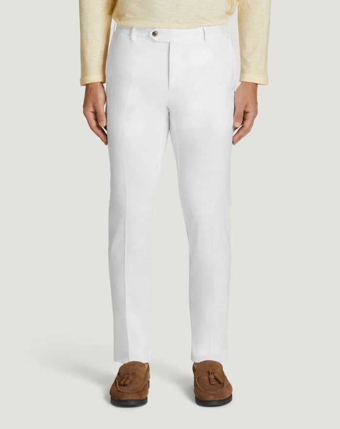 Pantaloni Torino Pantaloni Slim in lino stretch délavé