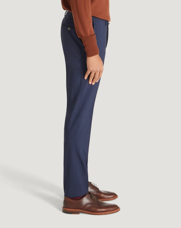 Pantaloni Torino Pantaloni Superslim In Lana A Quadri