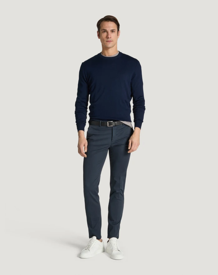 Pantaloni Torino Pantaloni Superslim In Tricotina Stretch