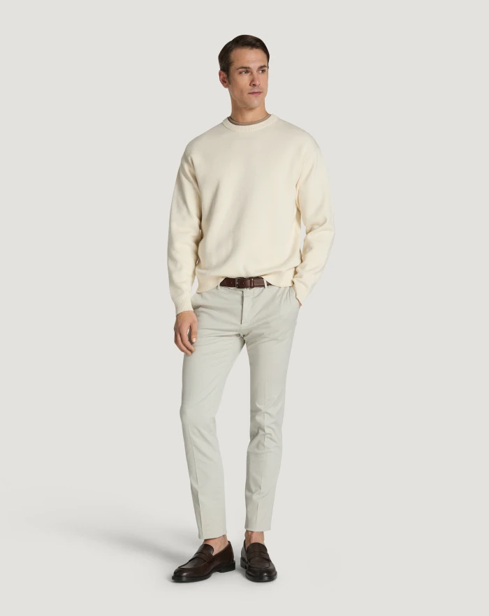 Pantaloni Torino Pantaloni Superslim In Tricotina Stretch