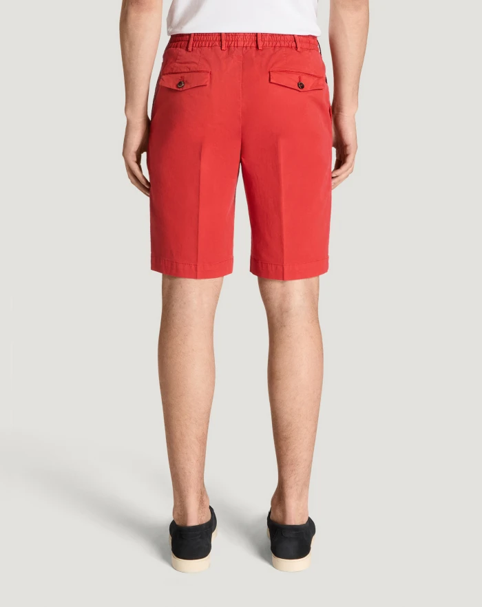 Pantaloni Torino Bermuda In Gabardina Di Cotone