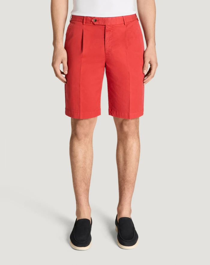 Pantaloni Torino Bermuda in gabardina di cotone