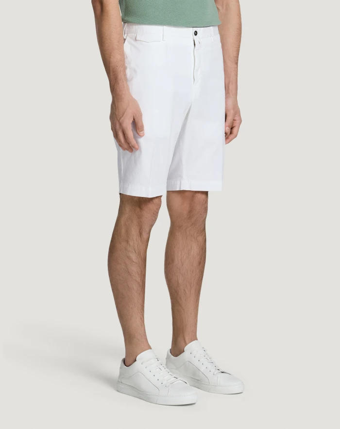Pantaloni Torino Bermuda In Gabardina Stretch